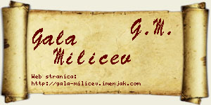 Gala Milićev vizit kartica